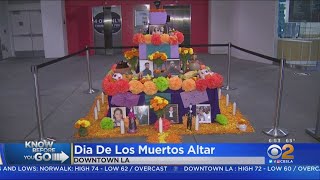 Day Of The Dead Alter Set Up In Downtown LA To Honor Our Heroes