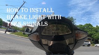 suzuki gsxr how to install brake light with turn signals