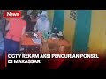 CCTV Rekam Detik-detik Wanita Muda Curi HP di Makassar, Sulsel