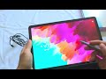 Lenovo Xiaoxin pad pro 12.7 2023 tab try on its accessories with Precision Pen 3 and Black case.