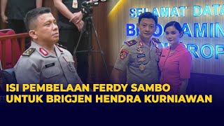 Isi Pembelaan Ferdy Sambo Untuk Brigjen Hendra Kurniawan Dalam Secarik Surat