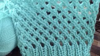 Chain Link Mesh Knitting Stitch Pattern