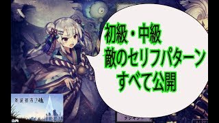 消滅都市2【悪逆無道の酒呑童子ー２分動画】初級と中級　敵セリフ一覧