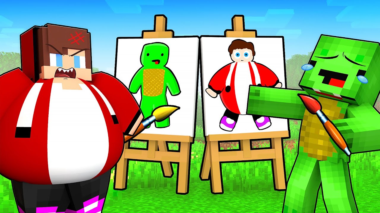 Jj Vs Mikey Speed Drawing Battle In Minecraft Maizen Youtube Jj Vs Mikey Speed Drawing Battle In Minecraft Maizen Youtube
