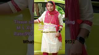 Tissue silk kurthi with Ajrak patch