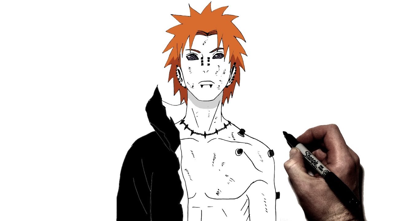 How To Draw Pain(Beat Up) | Step By Step | Naruto - YouTube