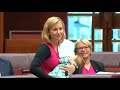 australian greens senator larissa waters breastfeeds baby daughter while moving a motion