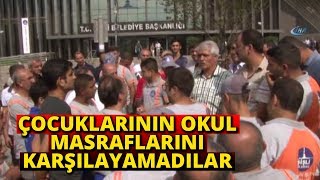 Maaşını Alamayan İşçilerden Şişli Belediyesi Önünde Eylem