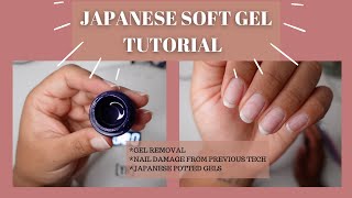 Japanese gel tutorial | potted gel system | at home easy nail tutorial | watch me do my nails