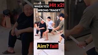 when you hit the wrong target 😂 your aim fail and direct hit 2X other person🤣 #trending #shorts #fun