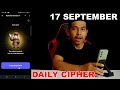 Hamster Kombat Daily Cipher Today 17 September