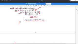 Decision Making Labelled For Loop In Java Video-13
