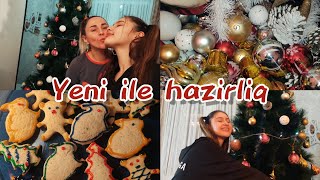 ZƏNCƏFİLLİ PEÇENYE BİŞİRİB, YOLKA BƏZƏYİRİK 🎄❤️ | Vlog