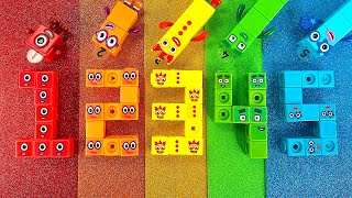 Numberblocks Count Cubes 🟥🟧🟨🟩🟦🟪  Set Count at 1 to 100 Series 7 Rainbow Learn Count To Big Numbers