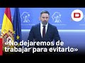 Vox asegura que sigue trabajando «sin descanso» para presentar moción de censura