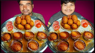 Spicy Egg Curry With Extra Gravy With Rice Eating Challenge | AHFOODCHALLENGE | Eating Competition |