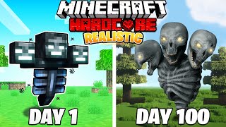 I Survived 100 DAYS in REALISTIC Minecraft!