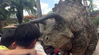 USJ 恐竜 動く トリケラトプス ダイナソーパニック 目の前 触れる