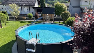 Intex graphite panel Pool aufbau Zeitraffer