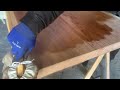 【葉節な杉】杉一枚板×オイル仕上げ【木の店さんもく】how to apply oil stain finish to japanese cedar