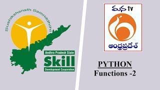 Python | Functions | APSSDC | MANATV