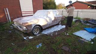 giving the 1962 xk falcon its first wast in nearly 20 years !!!!