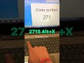 cross symbol shortcut in ms word shorts msword shortcutkeys mswordtricks computer
