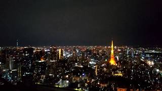 東京夜景。六本木ヒルズ森タワーからの夜景