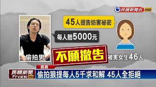 踢鐵板! 偷拍狼用錢求和解 45人都拒撤告－民視新聞