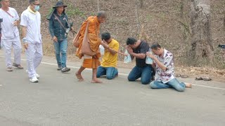 หลวงตาบุญชื่น จาริกธุดงค์ พักที่วัดป่าภูสวรรค์  25/3/66