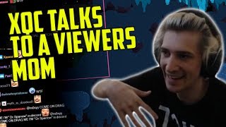 xQc has a conversation with a viewers mom ft. Moxy | xQcOW