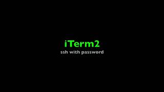 iTerm2 ssh with password