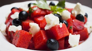 EASY WATERMELON FETA SALAD RECIPE | Quick And Easy Salad Recipe