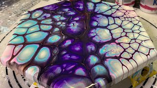 #87 Kaleidoscope Dinosaur Cells Swipe | Acrylic Pour Painting | Abstract | Fluid Art