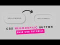Neumorphism UI Button Using Only HTML & CSS - Pure CSS Tutorial - Code With Tanmay