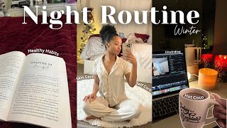 COZY WINTER NIGHT ROUTINE | Skin Care, Hobbies, Healthy Habits | Vlogmas Day 7