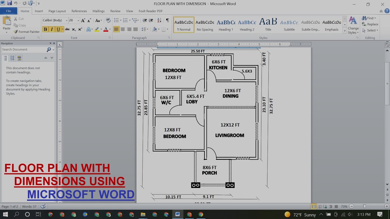 How To Draw A Floor Plan Using Microsoft Word - Home Alqu