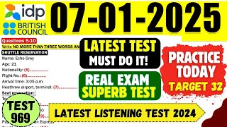 IELTS Listening Practice Test 2025 with Answers | 07.01.2025 | Test No - 969