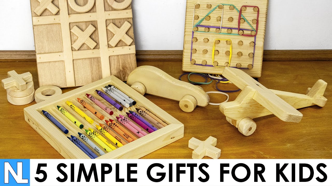 🎁 5 Simple Gifts Made From Wood For Kids // DIY Woodworking - YouTube