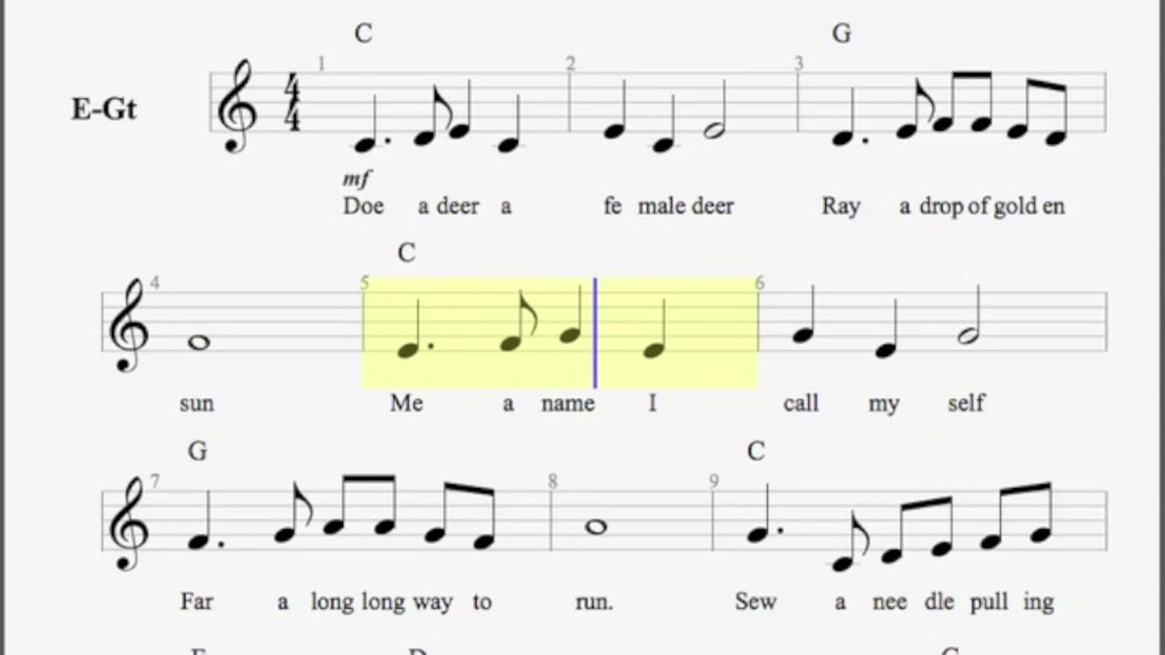 Doe A Deer Chords Chordify