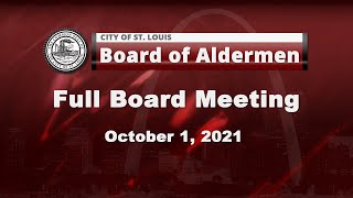 Board of Alderman, October 1, 2021