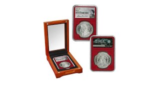 1881 MS64 NGC SMint Red Cross Clara Barton Morgan Silver...