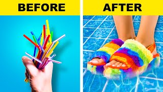 WOW RAINBOW CRAFTS! GLITTER, COLORFUL PAINTS, AND DIY SCHOOL SUPPLIES WITH CRAFTY PANDA HOW
