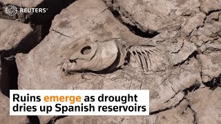 Ruins emerge as drought dries up Spanish reservoirs