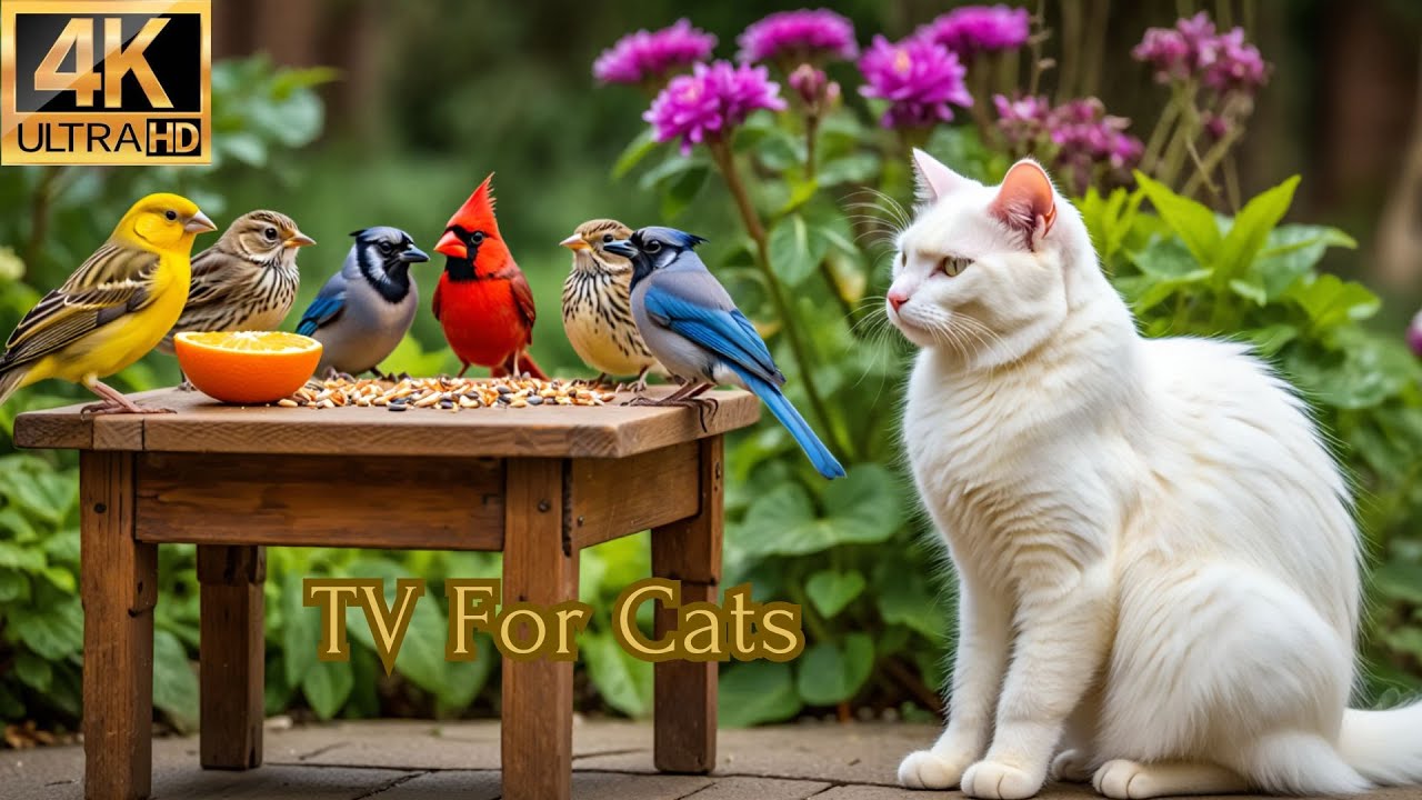 Cat Tv For Cats To Watch ёяш Birds Squirrels Banquet At The Birdhouse ёяхк