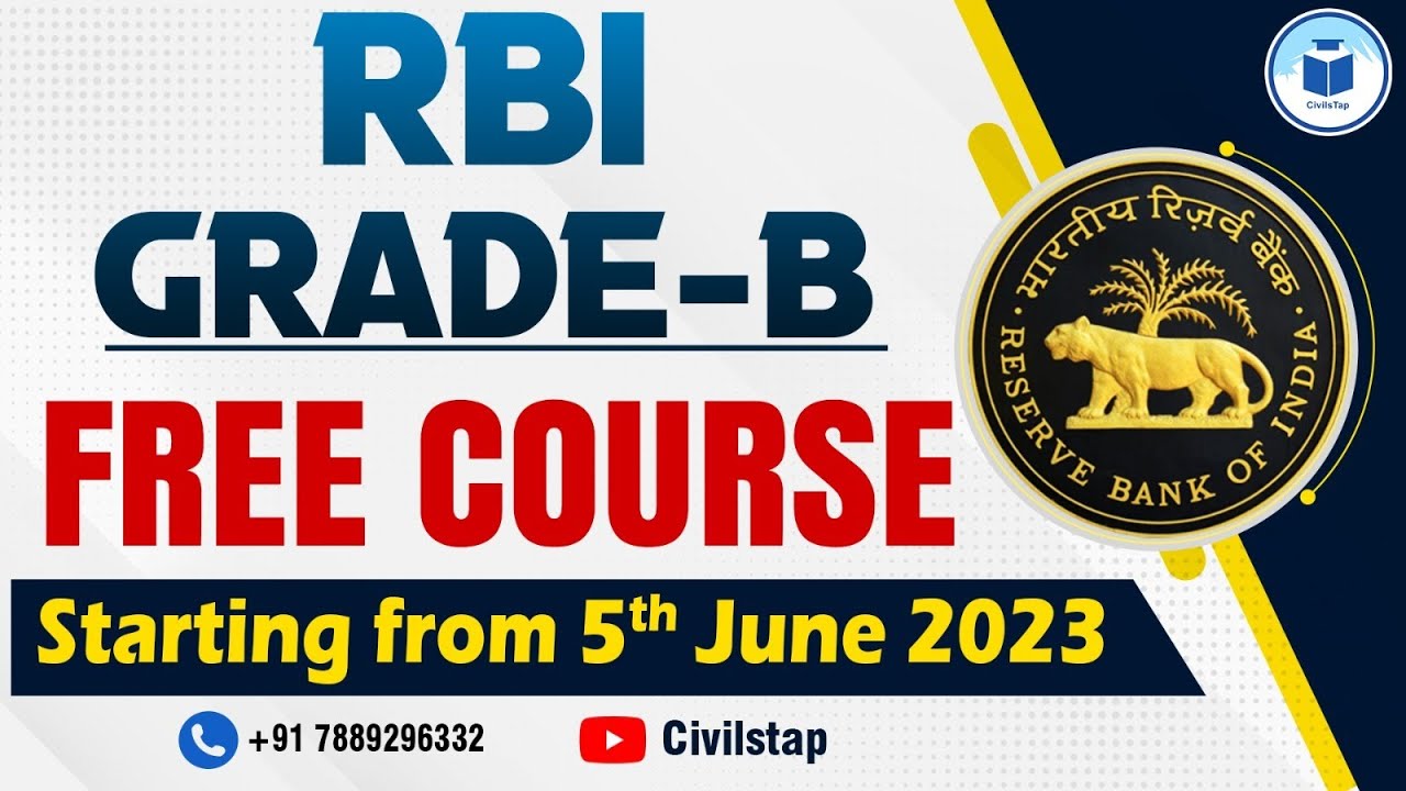 RBI Grade B Free Course | Syllabus, Exam Pattern, Strategy | CivilsTap ...