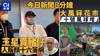 今日新聞｜年宵攤檔被強風吹塌 檔主指似十號風球｜王星賣豬仔案 顏十六被捕｜01新聞｜年宵｜焦屍｜程展緯｜王星｜賣豬仔｜春運｜朱榮記｜麥當勞｜2025年1月27日 #hongkongnews