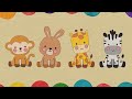 monkey rabbit zebra and giraffe drawing for kids painting video animal and color learning 2