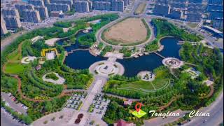 空中俯瞰通辽城Aerial view of the city of Tongliao