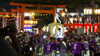 令和6年 中之町 宮入 大太鼓 金岡神社 金岡町盆踊り大会